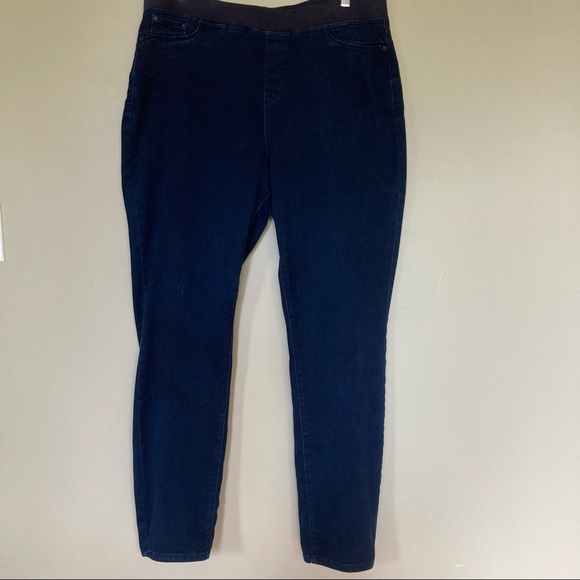 NYDJ Dark Blue Denim Leggings Jeans EUC - Picture 1 of 7